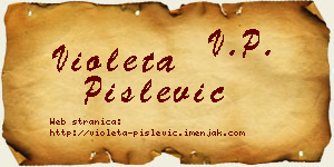 Violeta Pislević vizit kartica